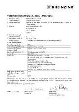 Ydeevnedeklaration Nr.: 1308/14782/2013 - Kassette type B