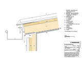 Traufe, vorgehängte kastenförmige Rinne, WStF-Fassade, belüftet