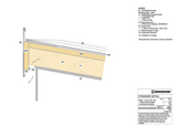 Ridge, mono pitch roof, without timber batten, structured underlay