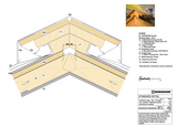 Ventilated ridge, min 25 degs, low position, flattened seam, structured underlay