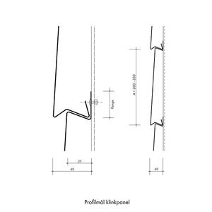 Mål klinkpanel - facade 